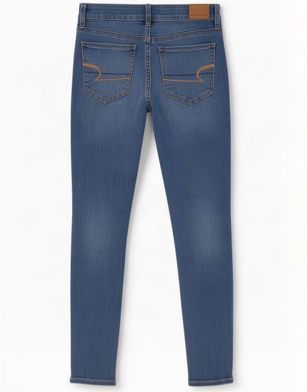 American Eagle Womens Crop Skinny Jeans US 4 Small W28 L26 Blue Cotton