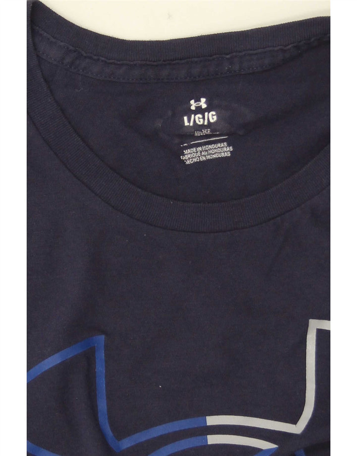 Under Armour Herre Grafisk T-Shirt Top Stor Marineblå