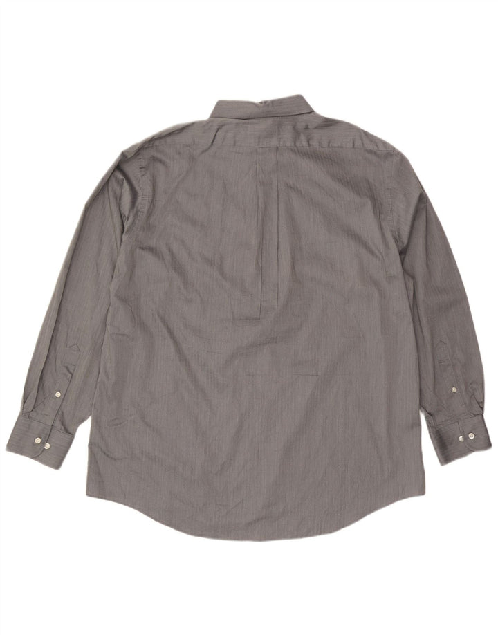 CHAPS Herre Regular Fit skjorte størrelse 17 1/2 XL Grå sildebensbomuld