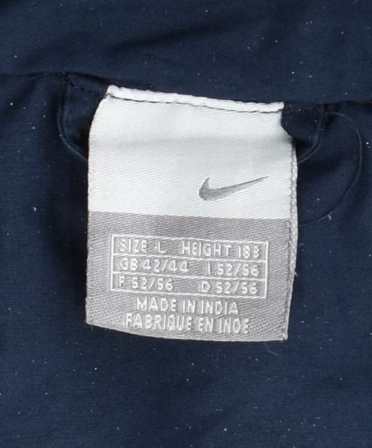 NIKE Windbreaker-jakke til mænd UK 42/44 Stor marineblå polyester