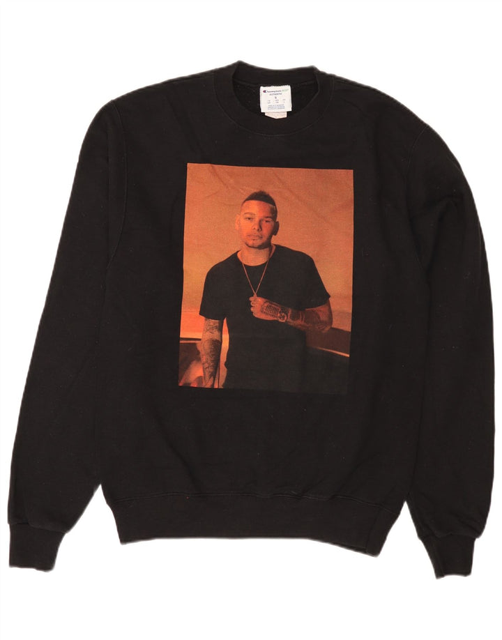 Champion Herre Kane Brown Grafisk Sweatshirt Jumper lille sort bomuld