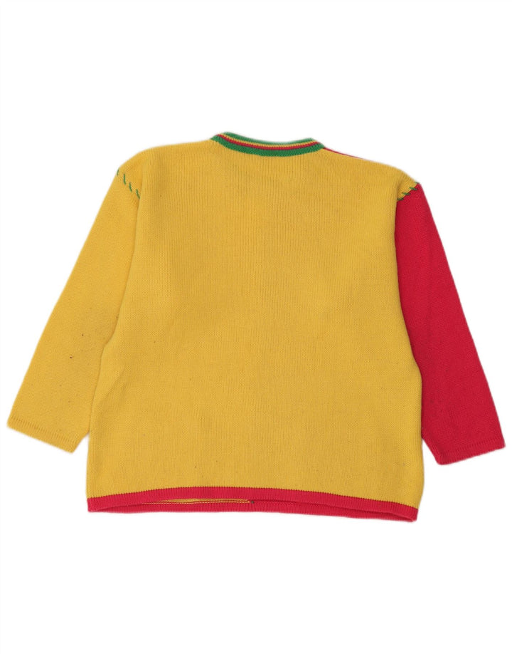 Brummell Dametrøjetrøje med rund hals DK 12 Medium Yellow Colourblock