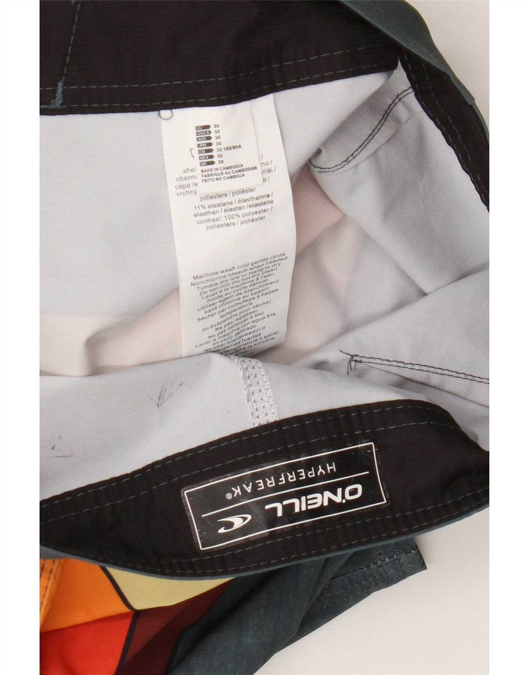 O'Neill Badeshorts til mænd Medium flerfarvet stribet polyester