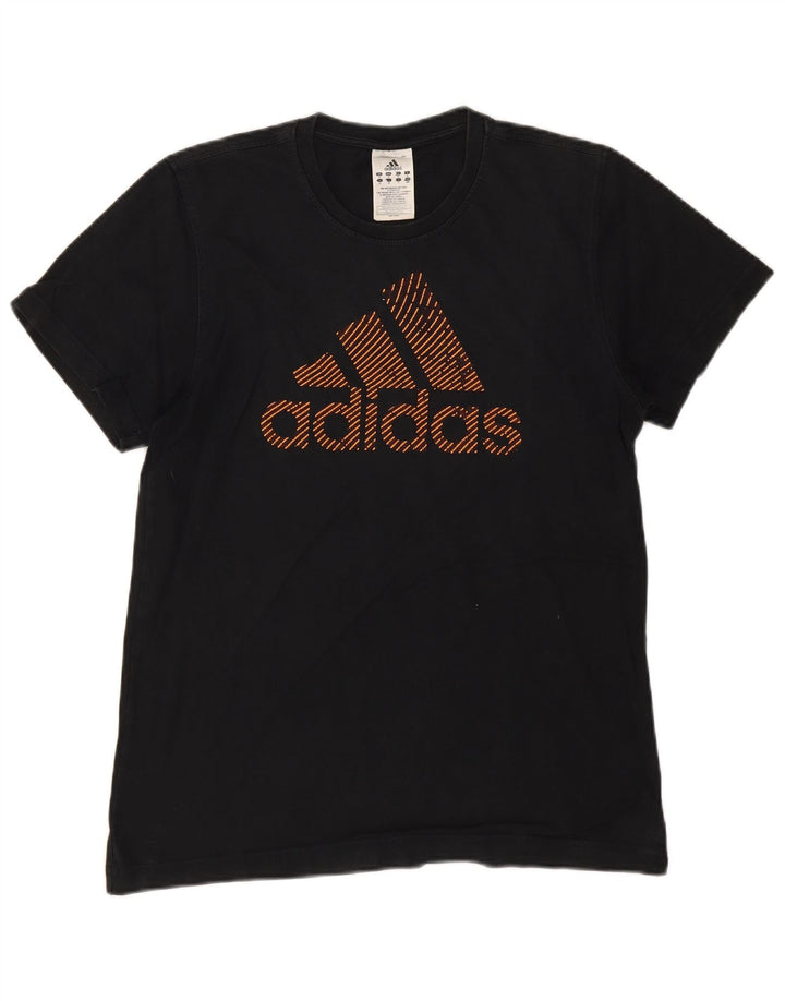 Adidas Herre grafisk T-shirt Top Medium Sort Bomuld