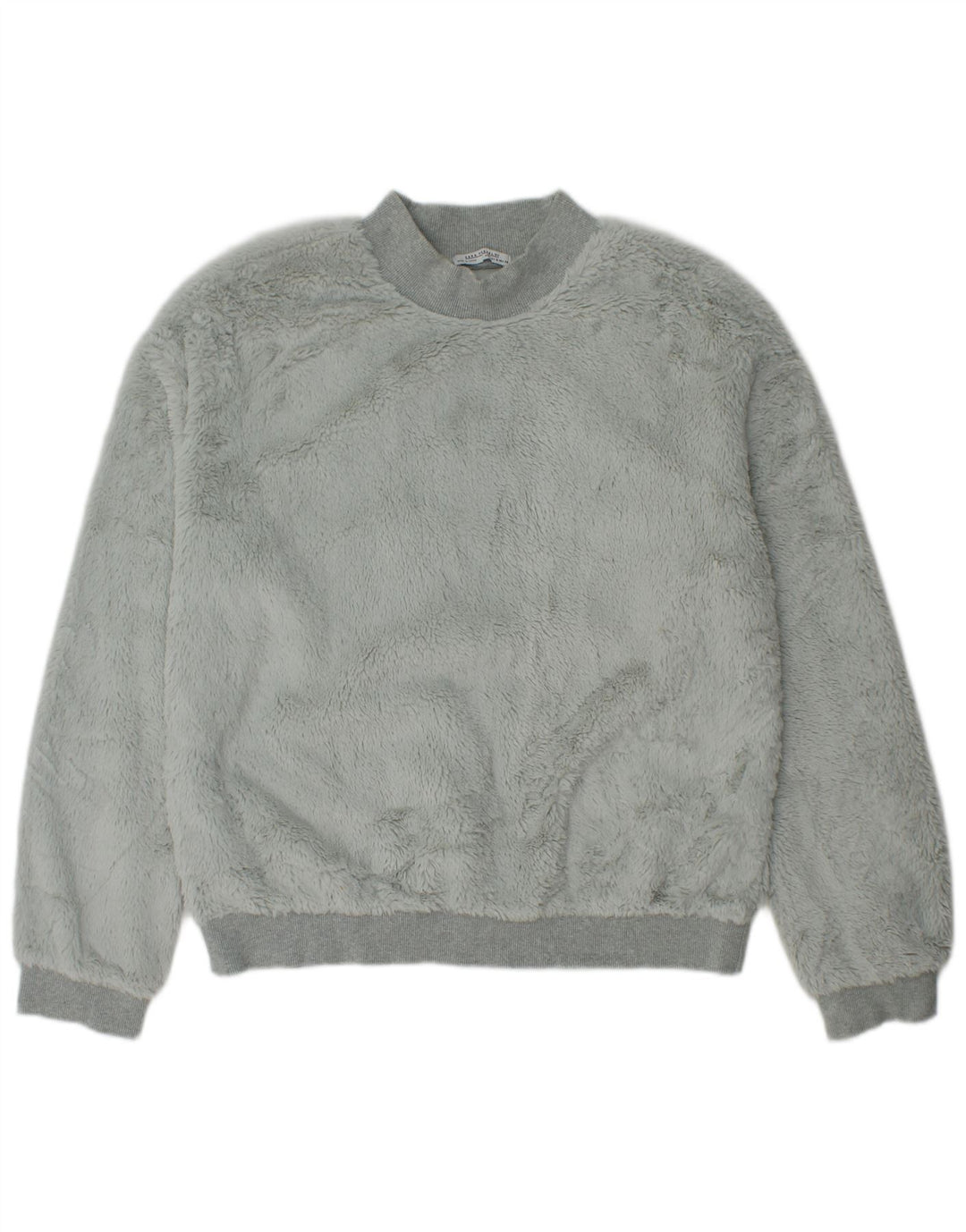 ZARA Womens Fleece Jumper UK 14 Medium Grey Polyester