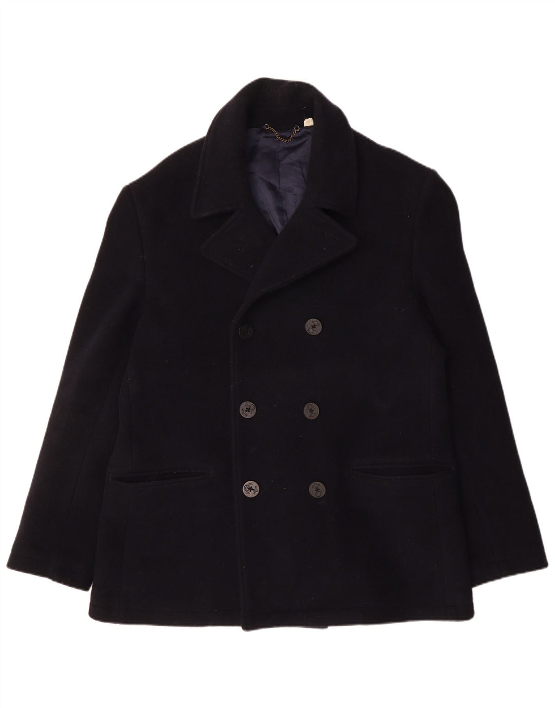 JACK WILLS Herre Pea Coat UK 42 XL Navy Blue