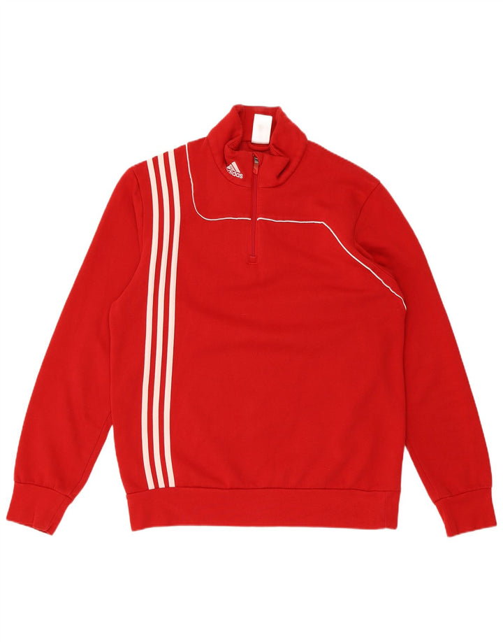 ADIDAS Sweatshirt med lynlås til mænd, medium rød