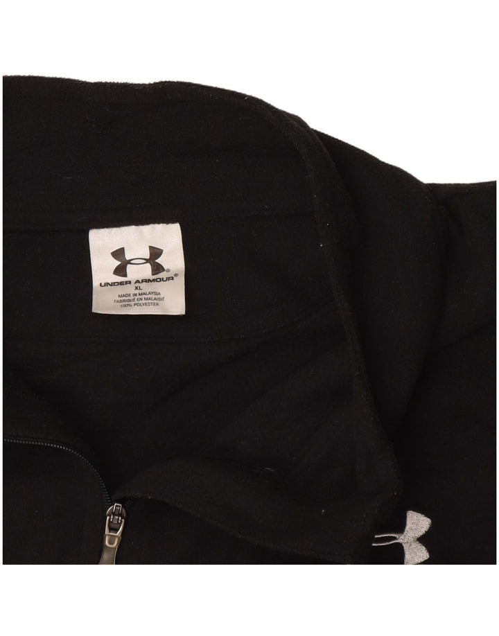 UNDER ARMOUR dame sweater med lynlås-hals træningsdragt top UK 18 XL marineblå