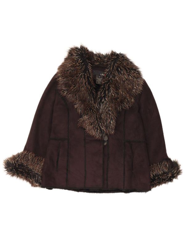 Utex Sherpajakke til kvinder UK 14 Medium Brun Akryl