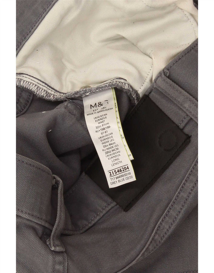 Marks & Spencer Herre Slim Jeans W32 L33 Grå Bomuld