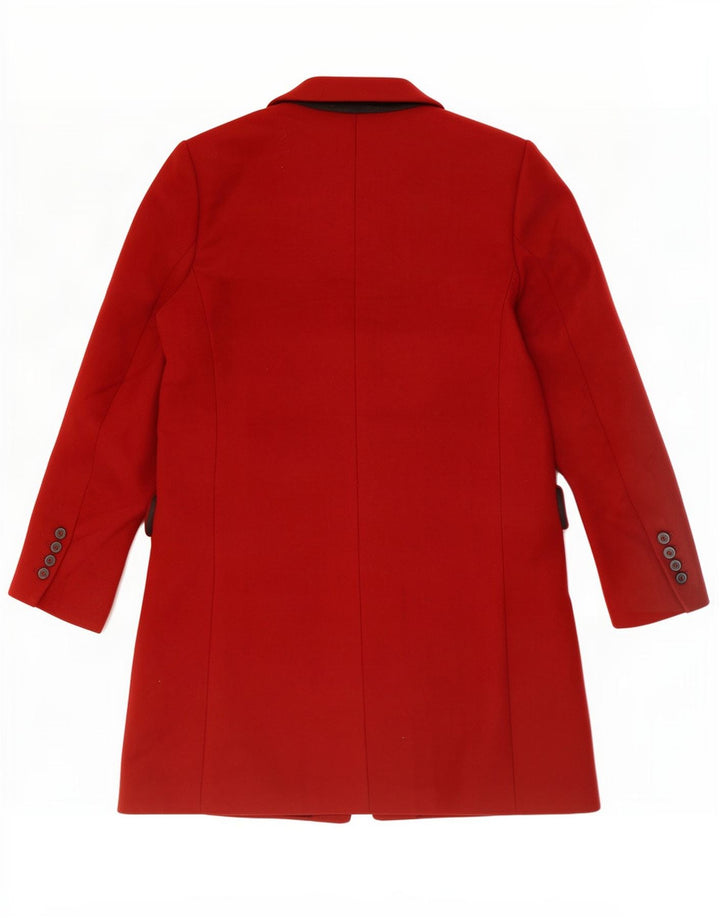 Zara Dame Longline 2 Button Blazer Jacket UK 14 Medium Red
