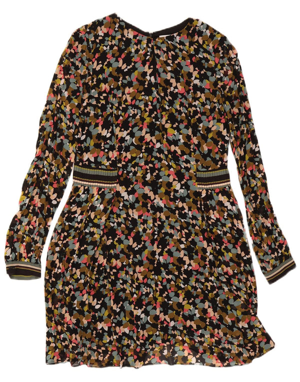 Reiss Dame Langærmet A-Line Kjole UK 10 Small Multicolored Floral