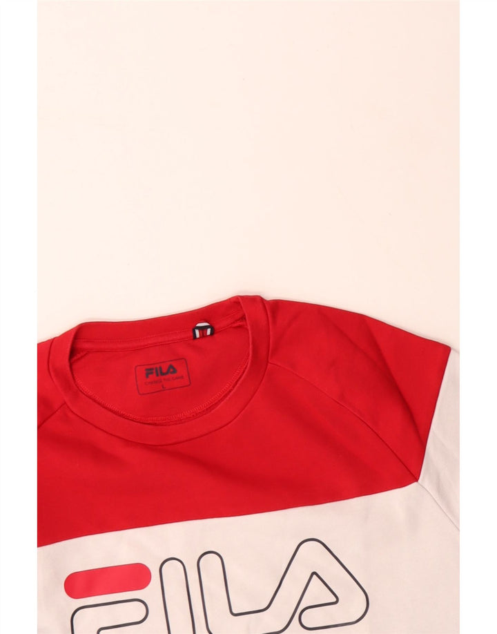 FILA Herre grafisk sweatshirt Jumper Stor flerfarvet Colourblock Bomuld
