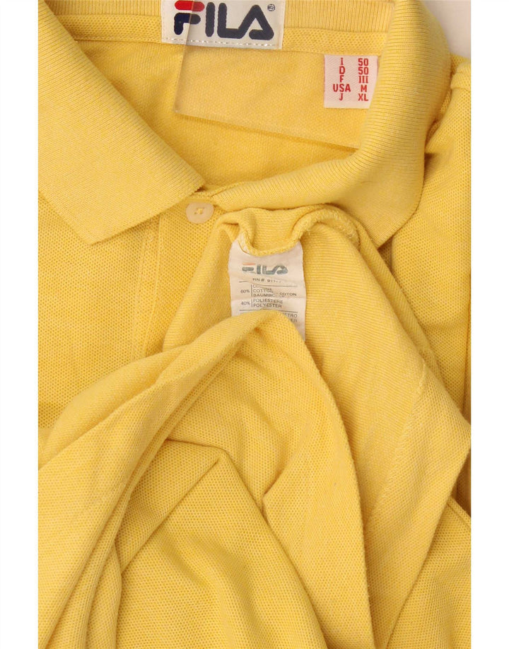 Fila Herre Polo Shirt IT 50 Medium Gul Bomuld