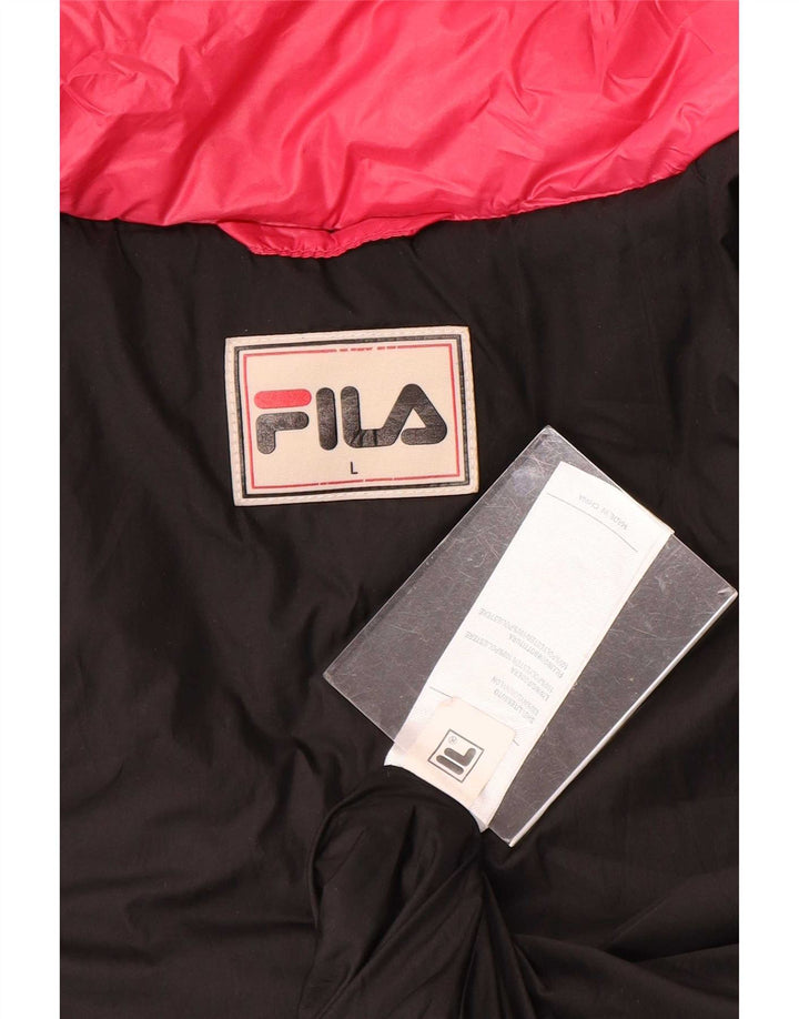 Fila Polstret Damejakke UK 16 Stor flerfarvet Colourblock Polyester