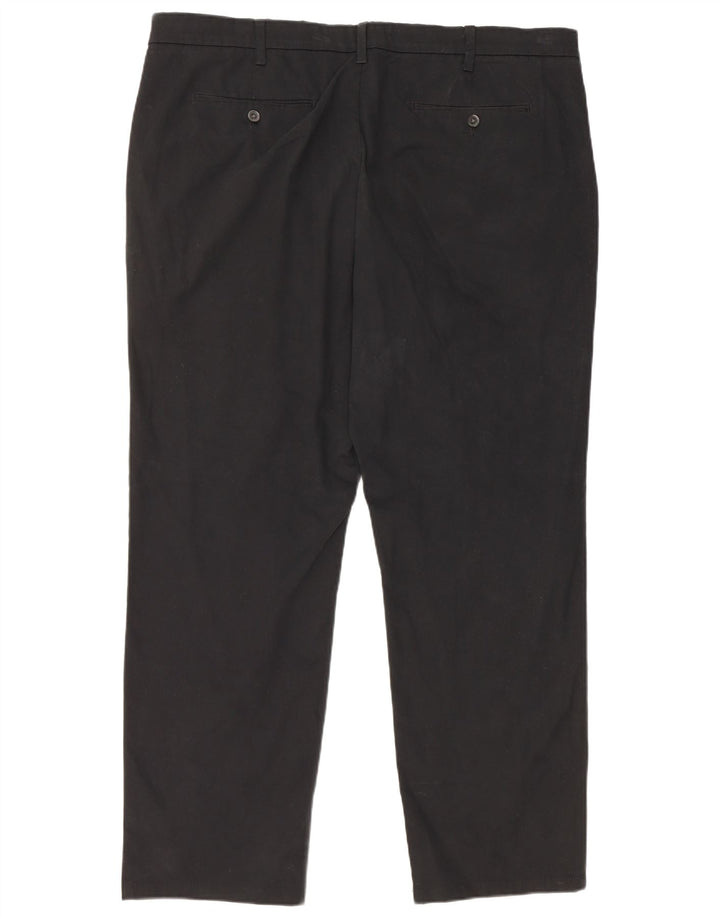Marks & Spencer Herre Regular Fit Chinobukser W42 L31 Sort bomuld