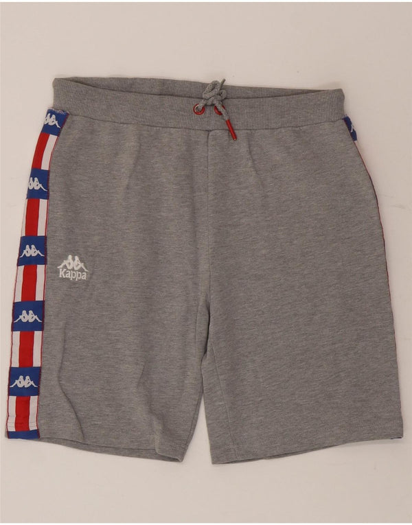 Kappa Herre grafiske sportsshorts Mediumgrå Colourblock Bomuld