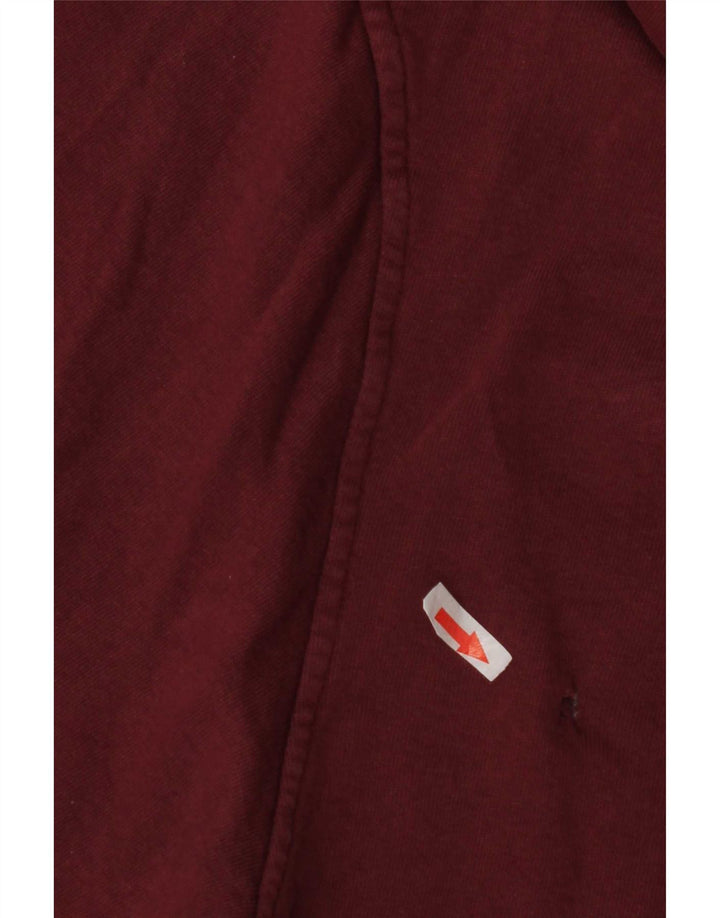 Pull & Bear Dame Grafisk Oversized Hoodie Jumper UK 14 Medium Burgundy