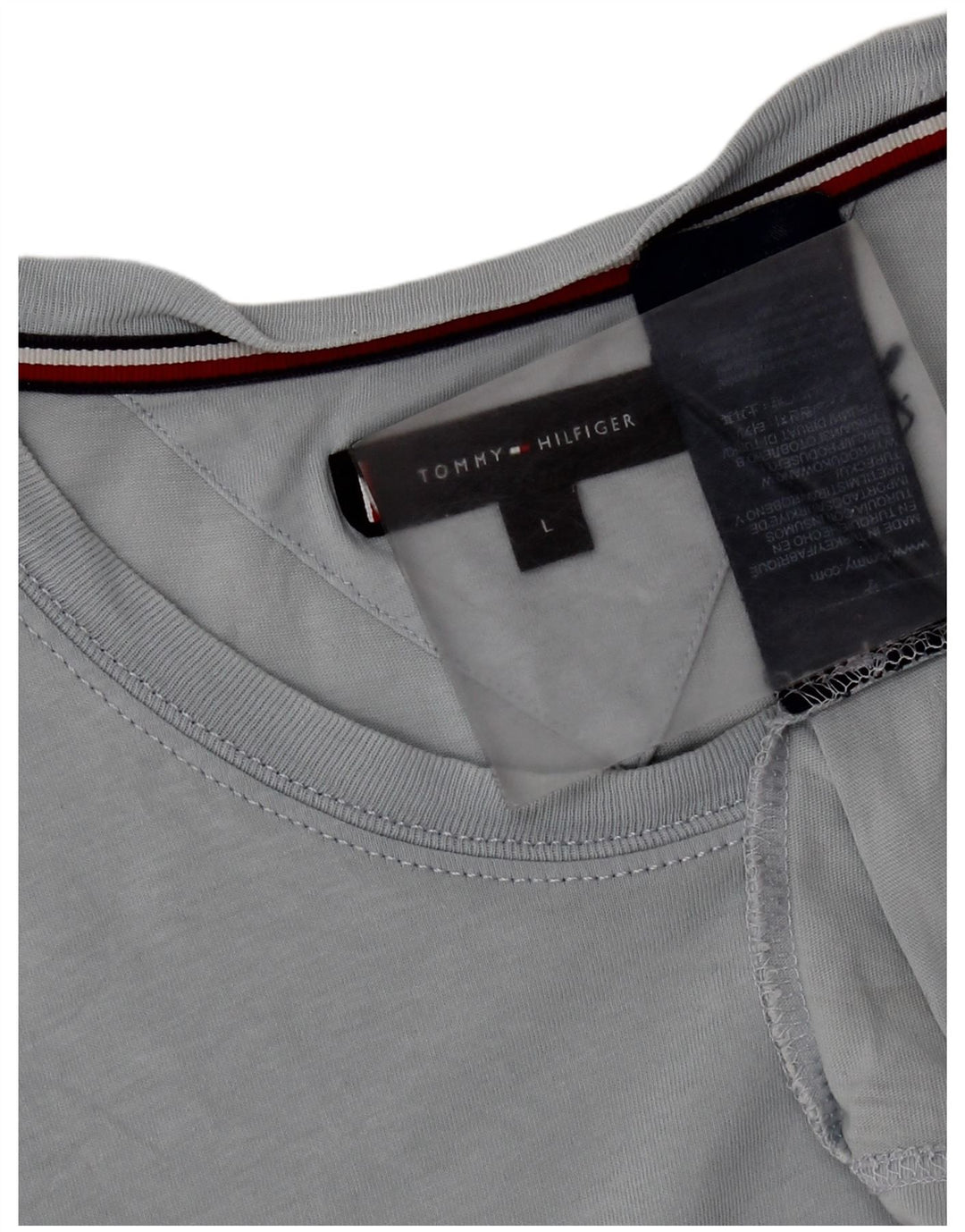 Tommy Hilfiger Herre T-Shirt Top Stor Blå Bomuld