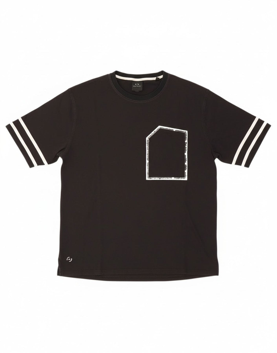 Armani Exchange Herre T-Shirt Top Medium Sort