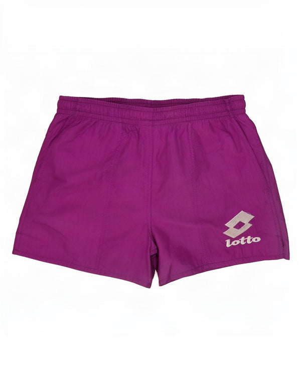 Lotto Kvinders grafiske sportsshorts UK 10 Small Purple Nylon
