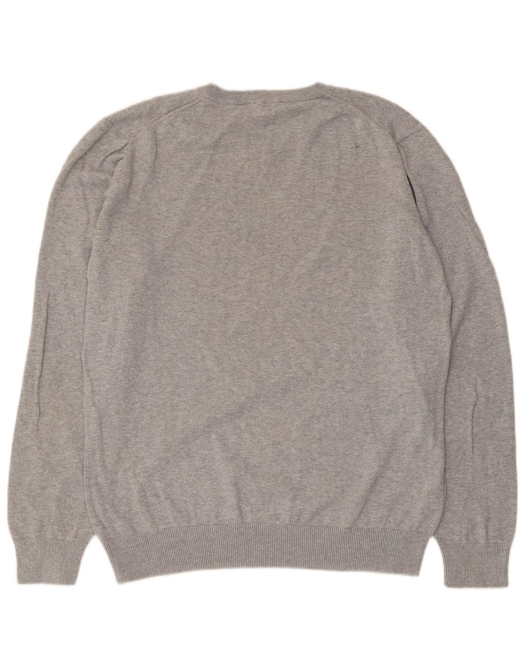 Besætningstøj Herre V-hals sweater Stor grå bomuld