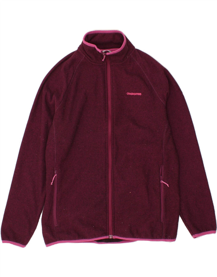 CRAGHOPPERS Womens Tracksuit Top Jacket UK 14 Large Purple Polyester Vintage CRAGHOPPERS and Second-Hand CRAGHOPPERS from Messina Hembry 