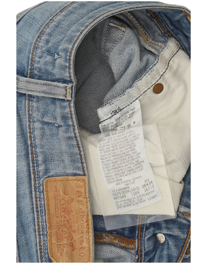 Levi's Dame 570 Straight Jeans W28 L30 Blå Bomuld