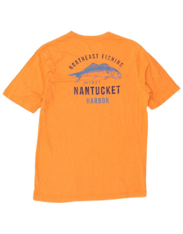 IZOD Herre Salt Water Grafisk T-Shirt Top Lille Orange