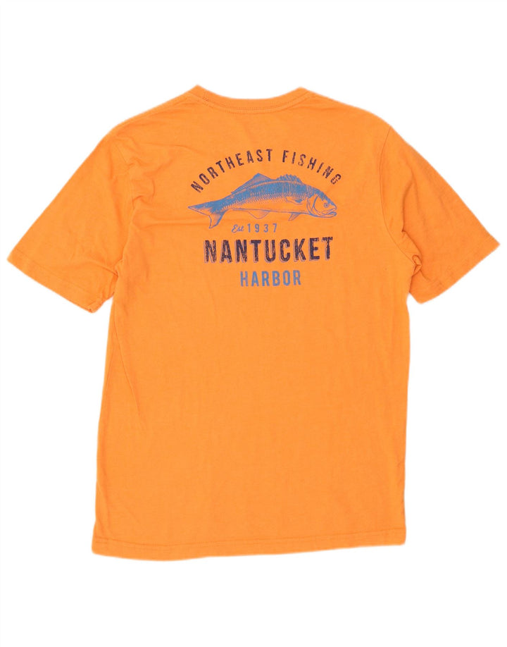 IZOD Herre Salt Water Grafisk T-Shirt Top Lille Orange