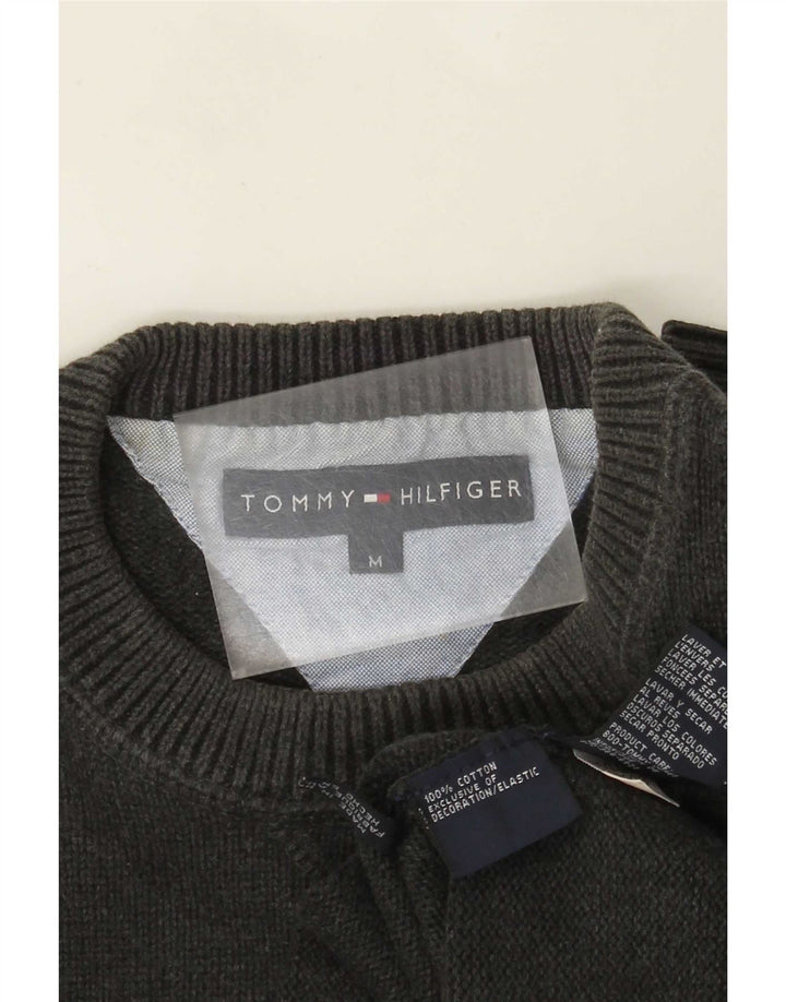 Tommy Hilfiger Herre Crew Neck Jumper Sweater Medium Grå Bomuld