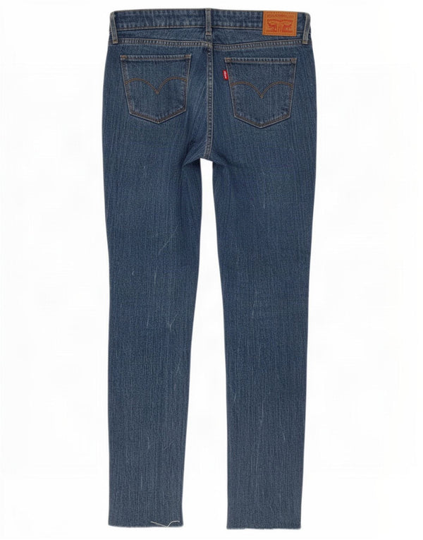 Levi's Dame 711 Skinny Jeans W27 L30 Blå Colourblock Bomuld