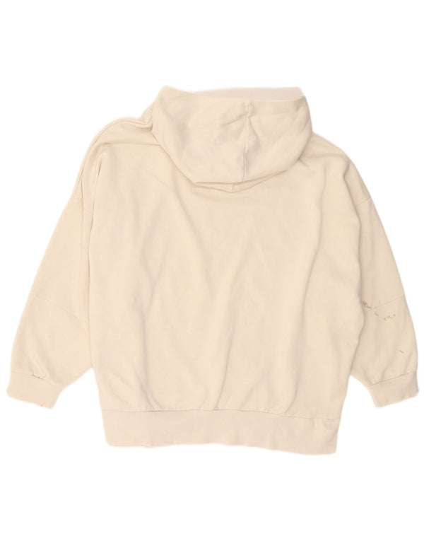 REEBOK oversized hættetrøje til kvinder UK 22/24 2XL Off White Bomuld