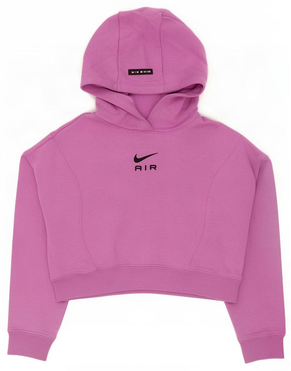 Nike piger Crop grafisk hættetrøje trøje 10-11 år medium lilla bomuld