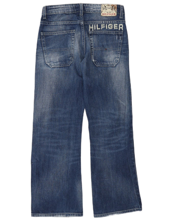 Tommy Hilfiger drenge grafisk bootcut jeans 9-10 år W26 L26 blå bomuld