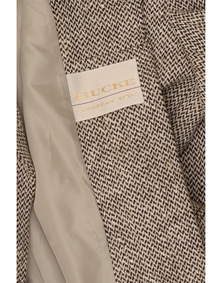 Hucke Dame 4-knaps blazerjakke UK 14 Medium Grey Herringbone