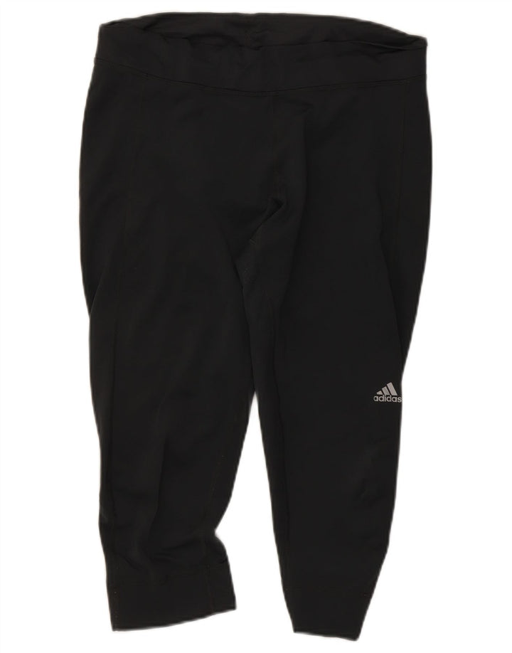 Adidas Dame Climalite Capri Leggings UK 16/18 Large Grå Polyester