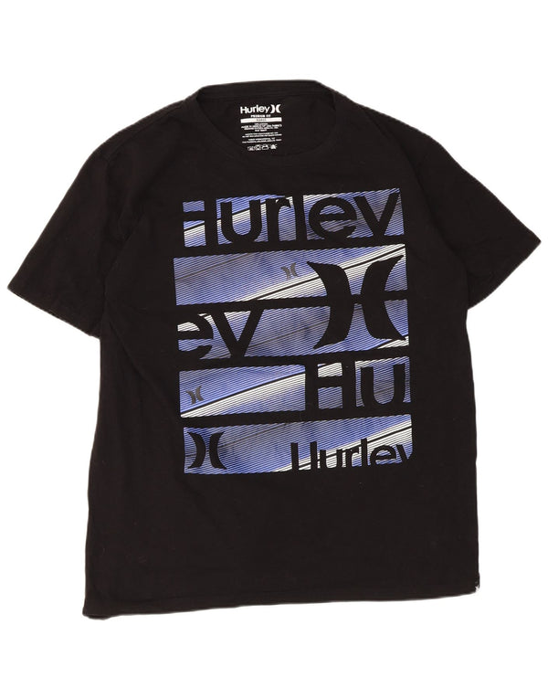 Hurley Herre Premium Fit Grafisk T-Shirt Top XL Sort Bomuld