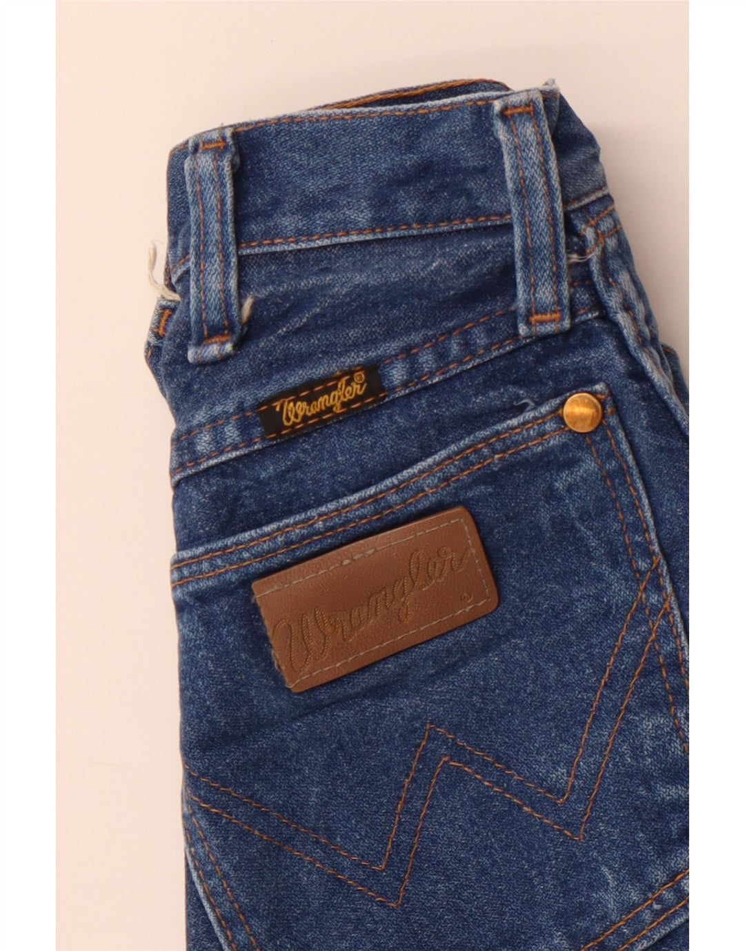 Wrangler højtaljede denimshorts til kvinder W22 2XS Blå
