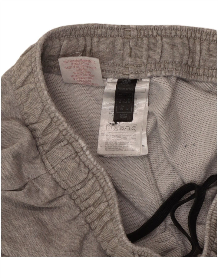 ADIDAS Boys Tracksuit Trousers 13-14 Years  Grey Cotton