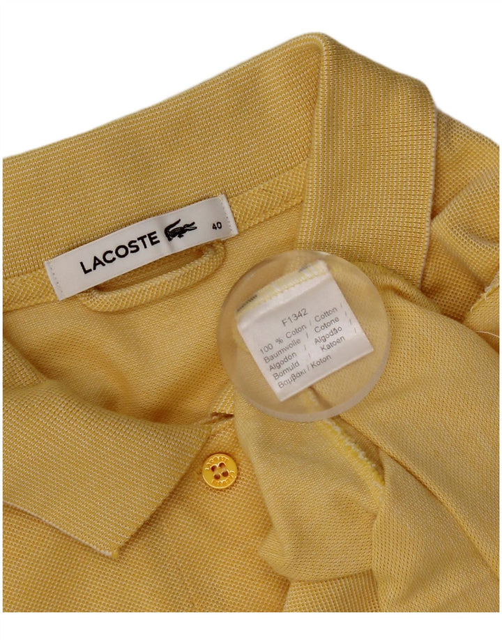 Lacoste Dame Polo Kjole Størrelse 40 Medium Gul Bomuld