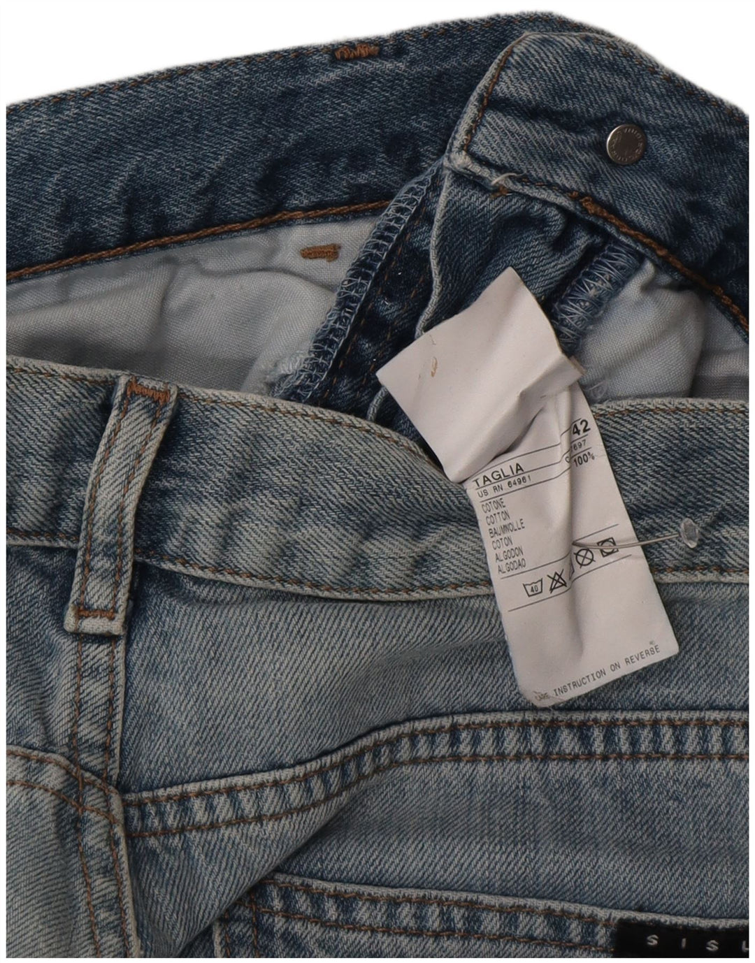 Sisley Dame Bootcut Jeans IT 42 Medium W30 L30 Blå Bomuld