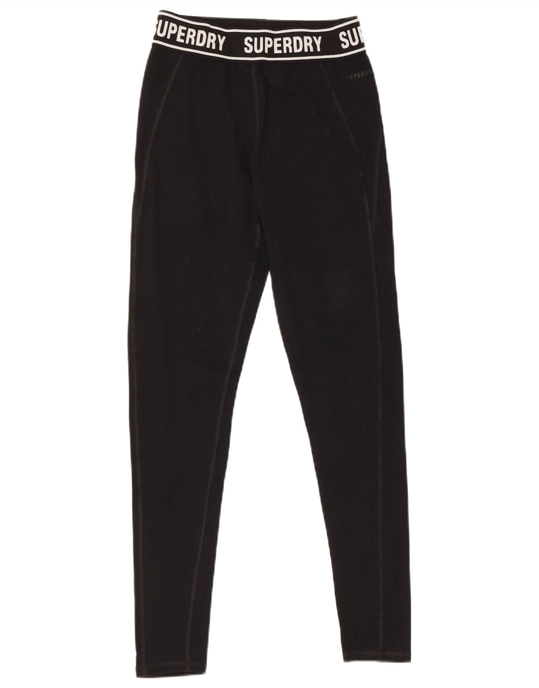 SUPERDRY Grafiske Leggings til kvinder UK 8 Lille sort bomuld