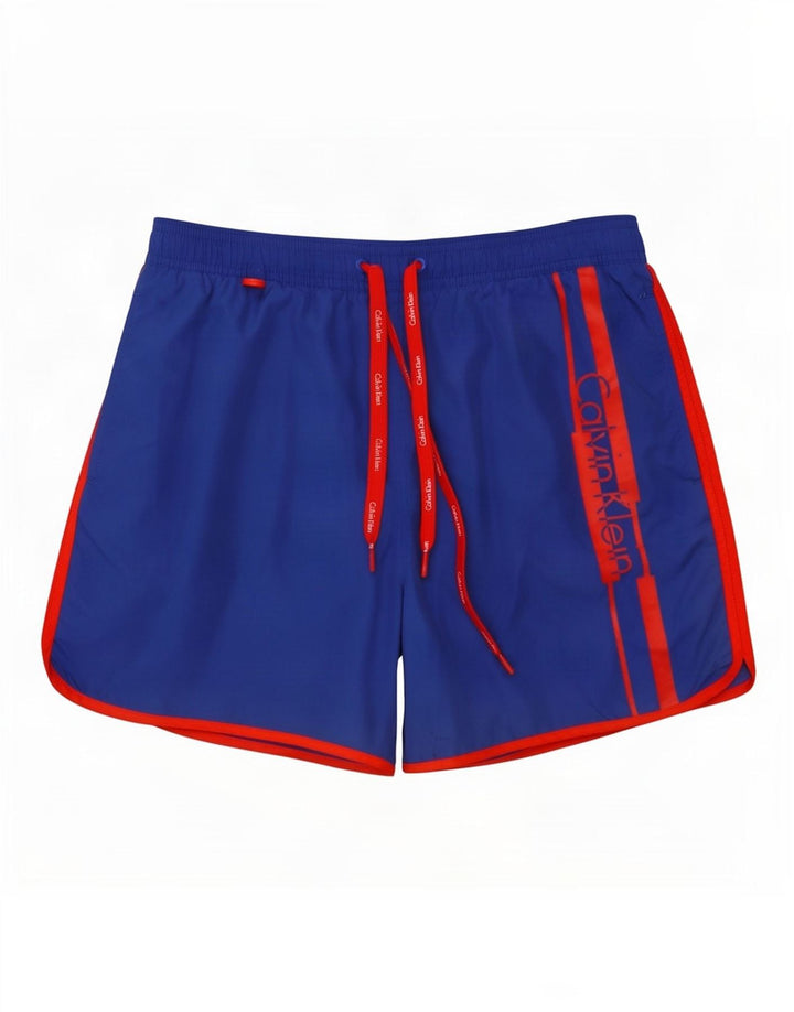 Calvin Klein Herre grafiske svømmeshorts Små blå polyester