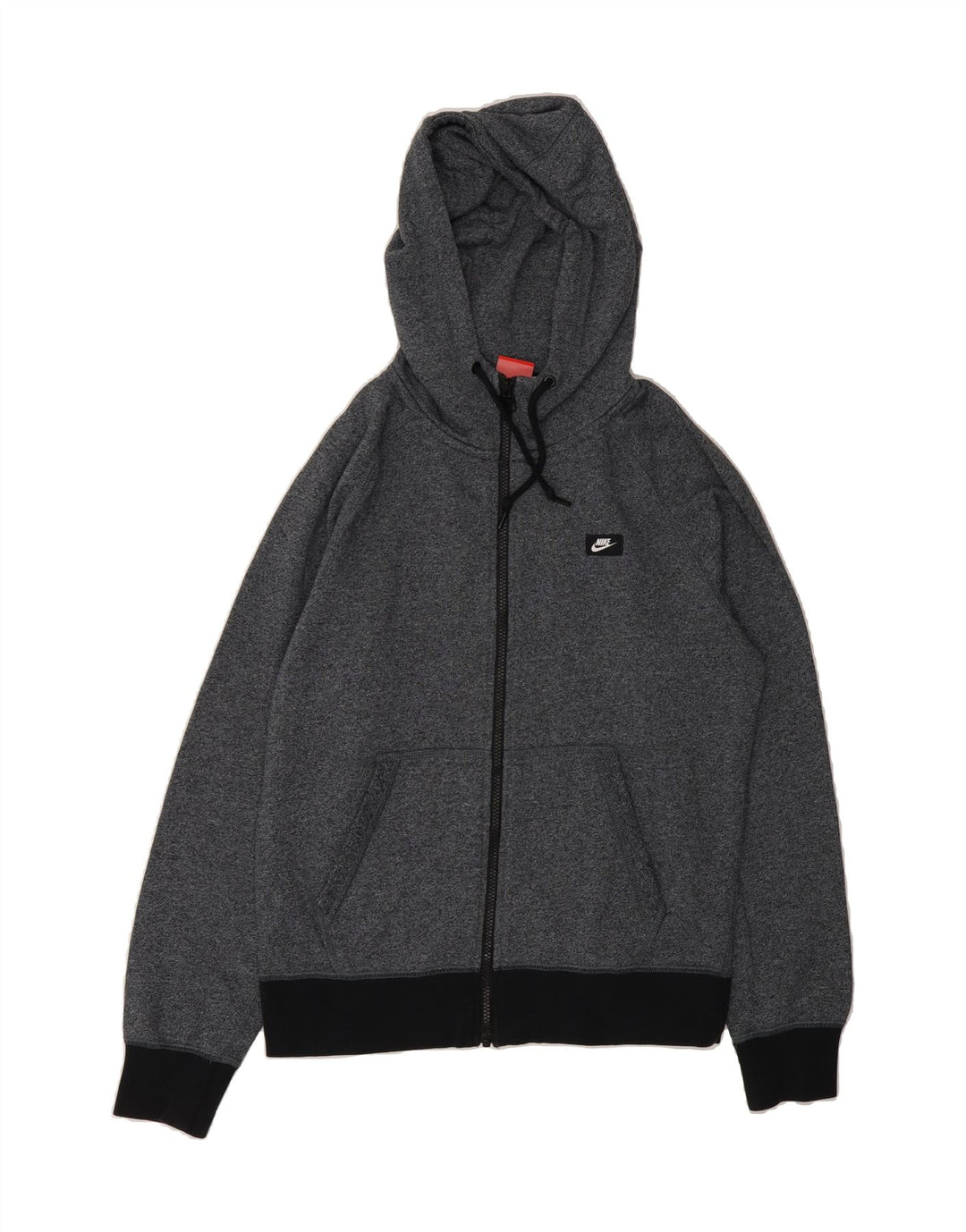 NIKE Mens Zip Hoodie Sweater Small Grey Cotton Vintage Nike and Second-Hand Nike from Messina Hembry 