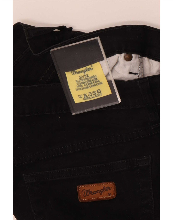Wrangler Herre tilspidsede jeans W32 L29 sort bomuld