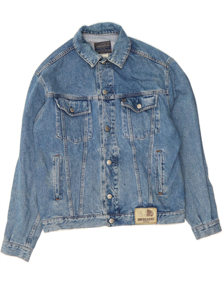 AMERICANINO Womens Denim Jacket UK 16 Large Blue Cotton Vintage Americanino and Second-Hand Americanino from Messina Hembry 