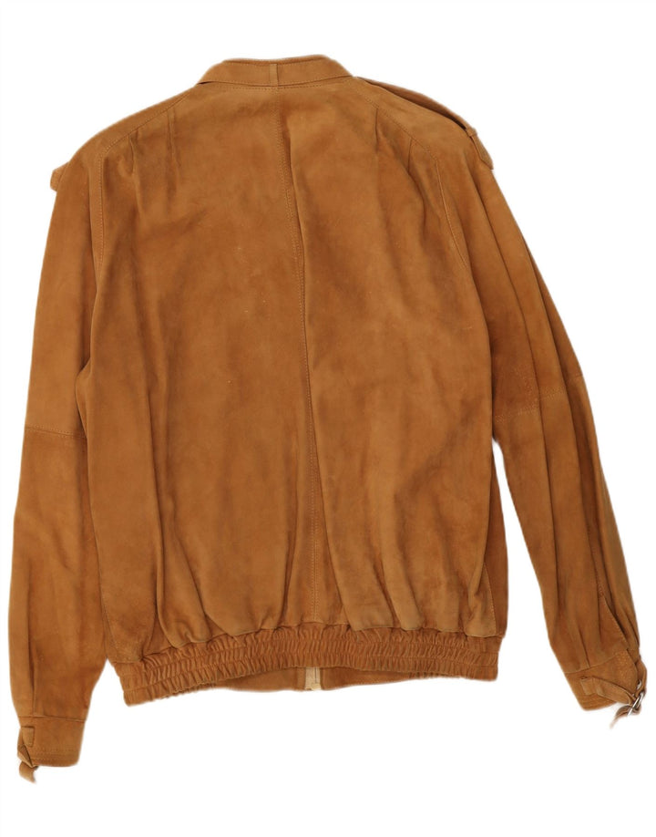 Vintage herre ruskindsjakke IT 52 XL beige læder