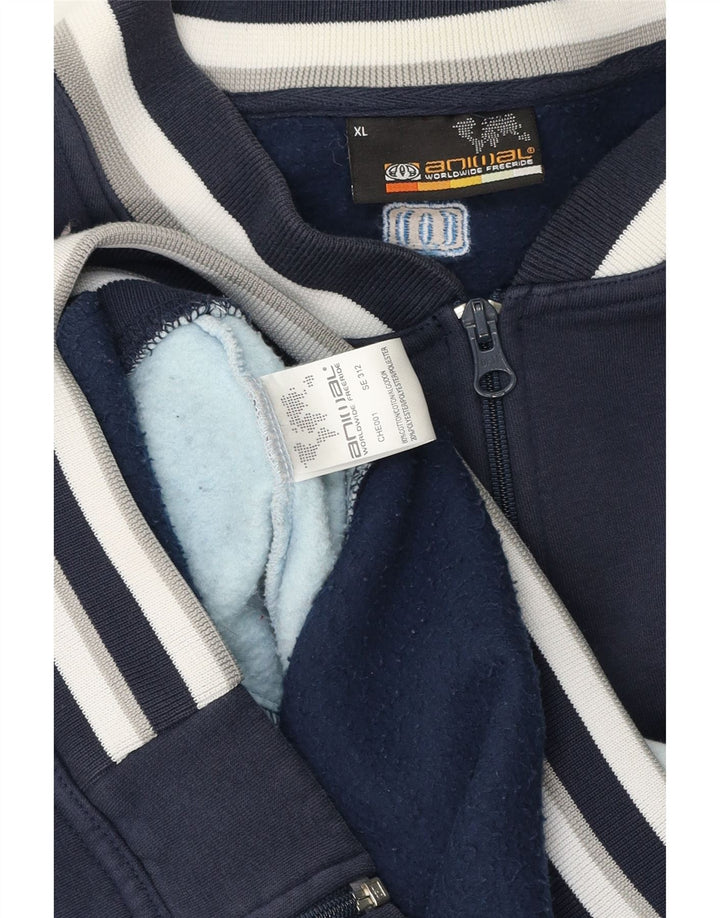 Animal Herre træningsdragt Topjakke XL Marineblå Colourblock Bomuld