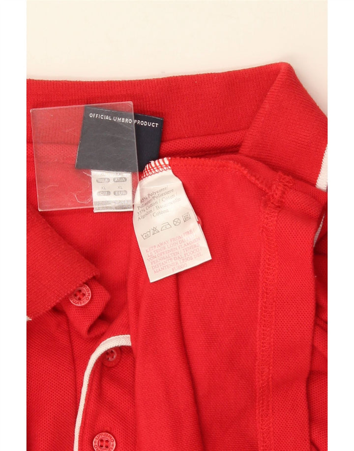 UMBRO Poloskjorte til mænd XL Rød Bomuld